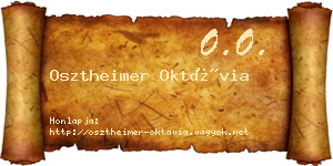 Osztheimer Oktávia névjegykártya
